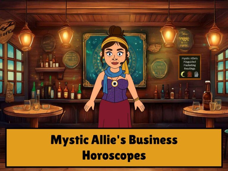 Mystic Allie Performing at the Tavern, cartoon style